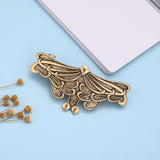 kkjoy Metal Hair Barrettes Large Hand Crafted Fashion Hair Clips Automatic Hair Accessories for Woman girl (1 butterfly, Gold)