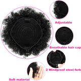 Afro Puff Drawstring Ponytail for Black Women Kinky Curly Afro Bun Extensions Chignon Updo Hairpiece