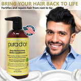 PURA D'OR Biotin Deep Moisturizing Conditioner Thickens, Softens, Smooths, & Moisturizes - For Dry, Frizzy, Damaged Hair: Made w/ Argan Oil, Pumpkin, Rosemary, Honeysuckle, Vitamin E, Men & Women 16oz
