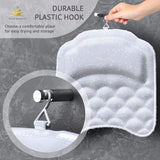 Premium Bathtub Pillow, Soft And Durable [10 Anti-Slip Suction Cups] Extra Cushioned Design Cradle Neck, Head And Shoulders Support, Bath Dry Fabric Provides Cooling Effect | With Machine Washable Bag