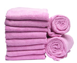 Fromm Softees Microfiber Towels – 10 Pack – Fast Drying Towel for Hair, Hands, Face – Use at Home, Salon, Spa, Barber, as Car Cleaning Rag – 16” x 29”, Extra Durable & Absorbent, Pink, 45033