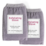 2 pcs Exfoliating Bath Gloves for Shower,Massage and Body Scrubs,Dead Skin Cell Remover,Bath by Men and Women to Remove Dead Skin and Deep Cleaning (gray)