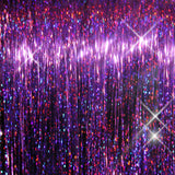 40" Sparkling Hair Tinsel 100 Strands (Purple Orchid)