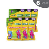 GUM - 10070942303108 Crayola Kids' Flossers, Grape, Fluoride Coated, Ages 3+, 40 Count (Pack of 6)