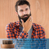 Beard Brush For Men By Beard Necessities - Made With Pure Boar Bristles and Bamboo. Add To Any Grooming Kit To Enhance Facial Hair. Get Your Best Beard Today!