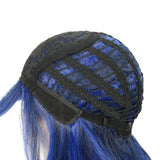 HOT WAVE Long Blue Wig Body Wave Wig Synthetic Non Lace Machine Made For Black Women 26 Inch T-Blue Long Wet and Wavy Wigs Heat Resistant Glueless Natural Wave Wig (26”，T/blue)