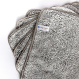 Living Centered Wellness Organic Bamboo + Charcoal Microfiber Face Cloth, Six Pack | Reusable + Super Soft Makeup Towels | Gentle Sensitive Skin + Baby Washcloths | Luxury Makeup Remover Cloths