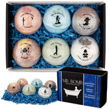 Mr. Bomb - Bath Bombs for Men - for Soothing Well Deserved Relaxation for Men - Set of 6 Tennis Ball Size (5 Ounce) Bombs of Our Most Popular Manly Scents