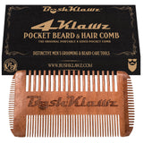 4Klawz Beard Comb - Pocket Comb for Men's Hair Beard Mustache and Sideburns with 4 Sides of Wide & Fine Teeth
