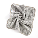 Living Centered Wellness Organic Bamboo + Charcoal Microfiber Face Cloth, Six Pack | Reusable + Super Soft Makeup Towels | Gentle Sensitive Skin + Baby Washcloths | Luxury Makeup Remover Cloths
