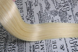 16" 50g Remy Tape in Human Hair Extensions Long Straight Hair 20pcs/pack Seamless Skin Weft Invisible Double Sided Glue in Hair #613 Bleached Blonde