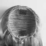 PRTTYSHOP Hair Piece Pony Tail Extension Draw String Voluminous Straight Heat-Resisting 22" gray mix # 1Tgray PH513