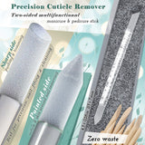 GLADZY Genuine Czech Glass Nail File Set - Multi-functional Shiner Buffer, Callus Remover Foot Rasp, Precision Filing Cuticle Pusher, Etched Surface, Manicure & Pedicure, Professional Care, EU Quality