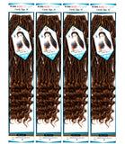 4 Pack Deal Bobbi Boss Nu Locs Curly Tips 20 Inch Color (27) 19 Strands Per Pack Hot Water Setting Premium Quality Hair Crochet Interlocking