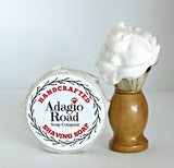 Adagio Road Kokum Tallow with Goat's Milk Shave Soap Puck- 101-10 CEDARWOOD SAGE (notes of Cedarwood, Clary Sage, Petitgrain)