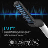 Cutie Academy Electric Beard Straightener for Men - Professional Quick Styling Comb for Frizz