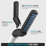 Cutie Academy Electric Beard Straightener for Men - Professional Quick Styling Comb for Frizz