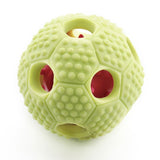 FURRY FIDO INTERACTIVE TREAT DISPENSING SOCCER BALL DOG CHEW TOY (YELLOW)