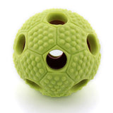 FURRY FIDO INTERACTIVE TREAT DISPENSING SOCCER BALL DOG CHEW TOY (YELLOW)