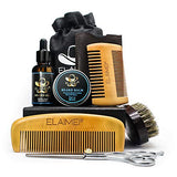 Beard Grooming&Trimming Gift Kit For Men,Mustache Care Beard Oil Balm Brush Comb